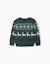 Pull en maille avec motif jacquard Vert foncé 2 - vertbaudet enfant 