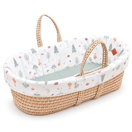 Couffin bébé avec matelas habillage et drap housse forest Écru 1 - vertbaudet enfant 