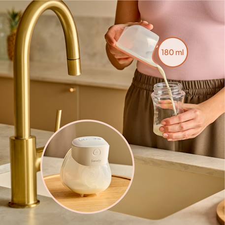 Tire-lait mains libres fidi free lumi avec 9 niveaux, autonomie 180 min et réservoir rétroéclairé 180 ml White natural 5 - vertbaudet enfant 