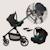 Poussette 3en1 greet avec nacelle, siège-auto astrid lite i-size, canopy upf50+ et accessoires Beige taupe+Black onyx 3 - vertbaudet enfant 