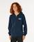 Sweat à capuche zippé hazey days garçon Bleu marine foncé+Denim délavé 1 - vertbaudet enfant 