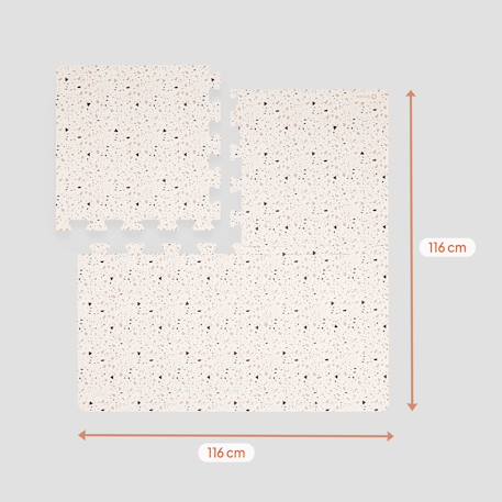 Tapis d’éveil puzzle yoka 173 x 118 cm en mousse xpe, réversible, antidérapant et sans odeur Beige 5 - vertbaudet enfant 