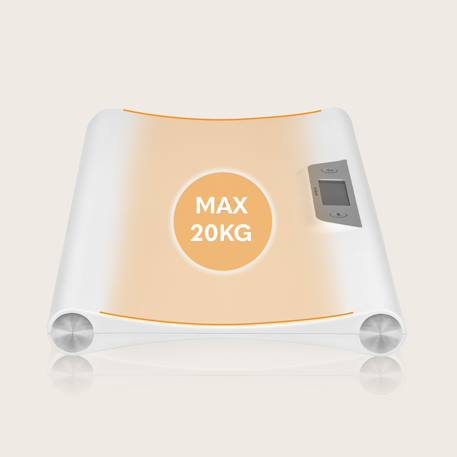 Pèse-bébé babybalance jusqu’à 20 kg avec précision à 5 g, fonction tare et mémoire de mesure White 3 - vertbaudet enfant 