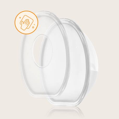 Lot de 2 collecteurs de lait milky simple 60 ml avec mesurette, stérilisables et sans bpa Transparent 5 - vertbaudet enfant 