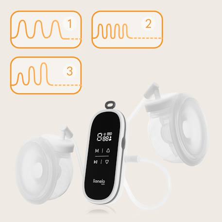Tire-lait double mains libres twee free 3 phases avec 9 niveaux et autonomie jusqu’à 120 min White 4 - vertbaudet enfant 