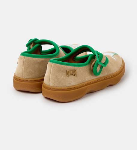 Ballerines fille cuir kiddo Vert brun clair 004 4 - vertbaudet enfant 