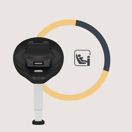 Base isofix pivotante 180° astrid i-size base plus avec jambe de force et indicateurs d’installation Black 5 - vertbaudet enfant 