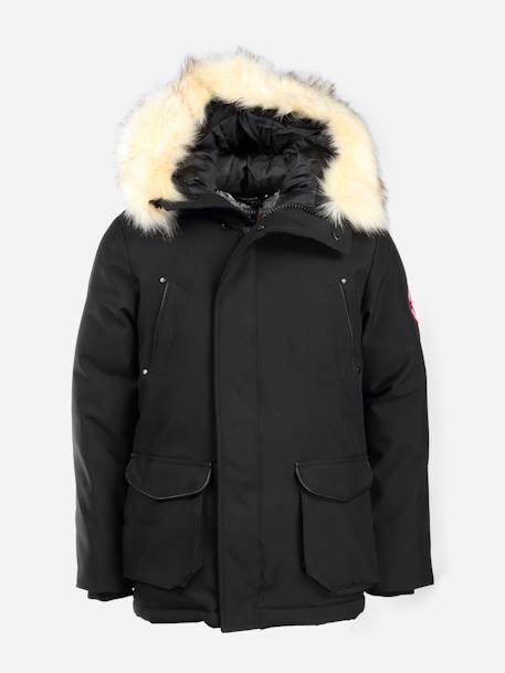 Parka hiver garçon à capuche Bleu foncé+Noir 4 - vertbaudet enfant 