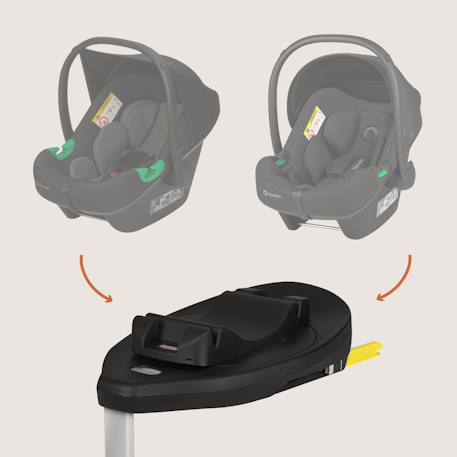 Base isofix pivotante 180° astrid i-size base plus avec jambe de force et indicateurs d’installation Black 2 - vertbaudet enfant 