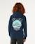 Sweat à capuche zippé hazey days garçon Bleu marine foncé+Denim délavé 3 - vertbaudet enfant 