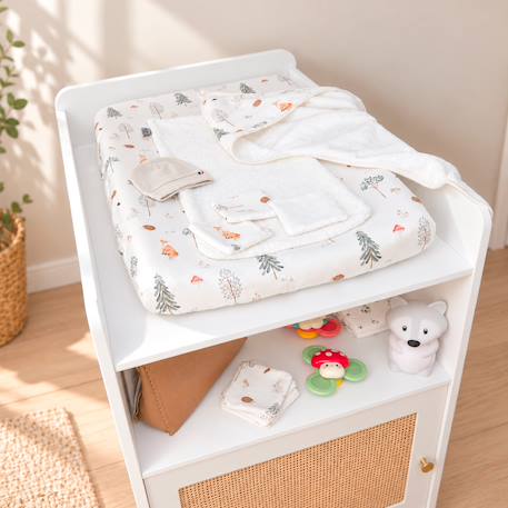 Set housse de matelas à langer + tapis de change forest Écru 2 - vertbaudet enfant 