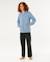 Sweat à capuche zippé hazey days garçon Bleu marine foncé+Denim délavé 10 - vertbaudet enfant 