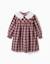 Robe à manches longues en coton à carreaux you&me - collection Noël Rouge foncé 2 - vertbaudet enfant 