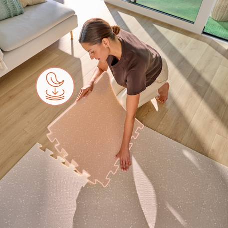 Tapis d’éveil puzzle yoka 173 x 118 cm en mousse xpe, réversible, antidérapant et sans odeur Beige 2 - vertbaudet enfant 
