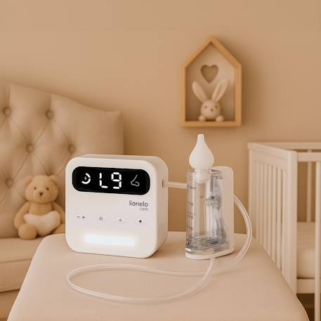 Aspirateur nasal électrique babyair flow sans fil avec 9 niveaux d’aspiration, veilleuse et 3 embouts White 2 - vertbaudet enfant 