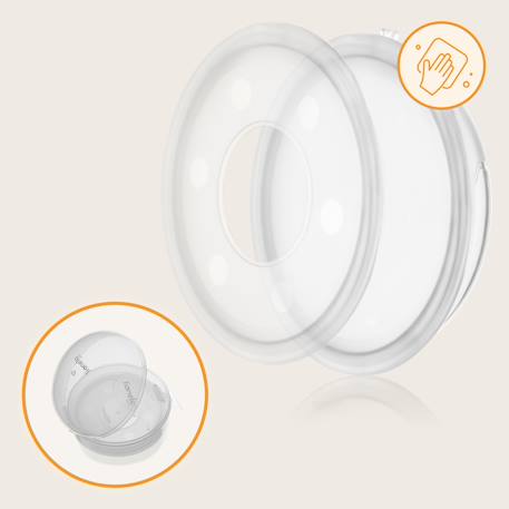 Lot de 2 collecteurs de lait milky plus 40 ml avec étui, forme anatomique et stérilisables Transparent 5 - vertbaudet enfant 