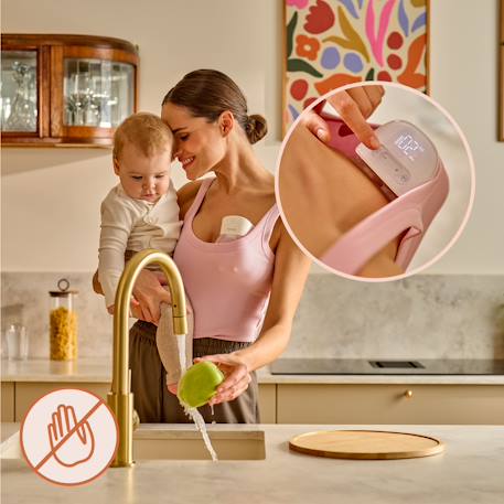 Tire-lait mains libres fidi free lumi avec 9 niveaux, autonomie 180 min et réservoir rétroéclairé 180 ml White natural 6 - vertbaudet enfant 