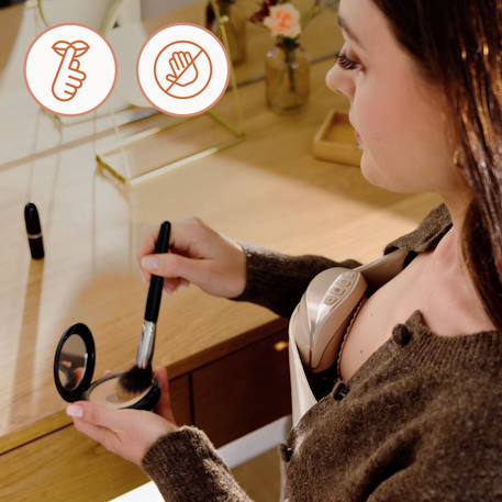 Tire-lait double mains libres fidi free slim duo 3 phases avec 8 niveaux et autonomie 3 h Pink 4 - vertbaudet enfant 