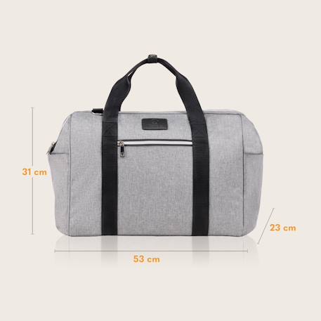 Sac à langer ida 20 l avec 2 poches isothermes, matelas à langer, trousse et fixation poussette Black onyx+Grey concrete 12 - vertbaudet enfant 