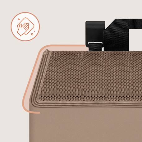 Organisateur de lit bébé sidepocket imperméable avec 3 compartiments et fermeture zippée Beige+Black+Grey 5 - vertbaudet enfant 