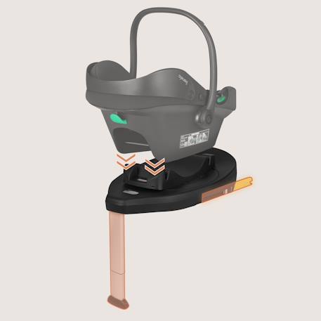 Base isofix pivotante 180° astrid i-size base plus avec jambe de force et indicateurs d’installation Black 4 - vertbaudet enfant 