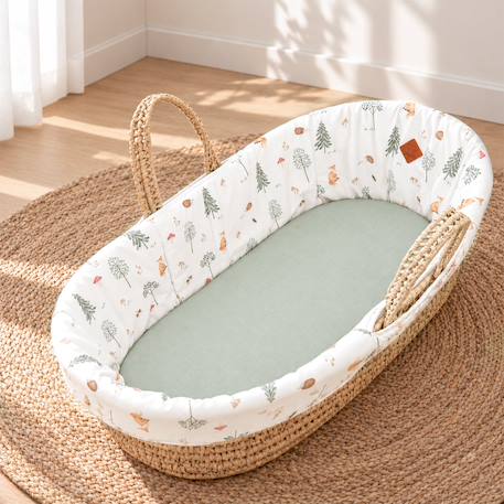 Couffin bébé avec matelas habillage et drap housse forest Écru 5 - vertbaudet enfant 