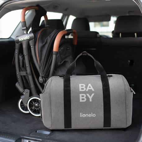Sac à langer ida 20 l avec 2 poches isothermes, matelas à langer, trousse et fixation poussette Black onyx+Grey concrete 11 - vertbaudet enfant 