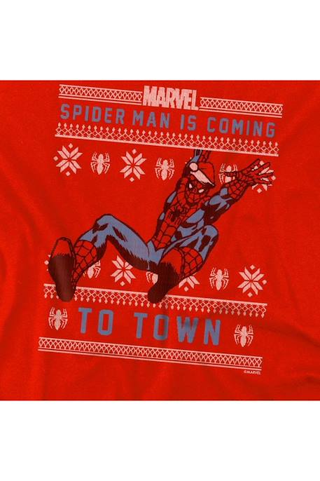 Sweat à capuche noël Spiderman Rouge 3 - vertbaudet enfant 