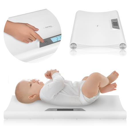 Pèse-bébé babybalance jusqu’à 20 kg avec précision à 5 g, fonction tare et mémoire de mesure White 1 - vertbaudet enfant 