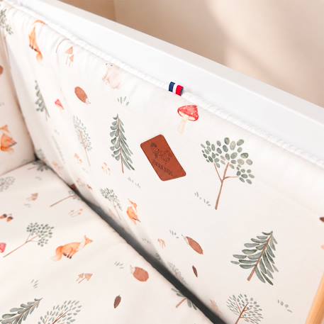 Tour de lit bébé réversible en gaze de coton forest Écru 4 - vertbaudet enfant 