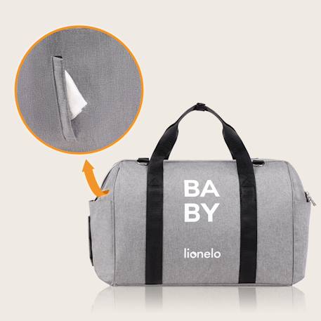 Sac à langer ida 20 l avec 2 poches isothermes, matelas à langer, trousse et fixation poussette Black onyx+Grey concrete 8 - vertbaudet enfant 