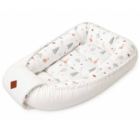 Cocon réducteur de lit bébé matelassé réversible forest Écru 1 - vertbaudet enfant 