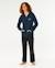 Sweat à capuche zippé hazey days garçon Bleu marine foncé+Denim délavé 4 - vertbaudet enfant 