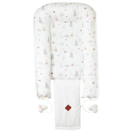 Cocon réducteur de lit bébé matelassé réversible forest Écru 5 - vertbaudet enfant 
