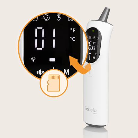 Thermomètre infrarouge sans contact feverscan avec mesure en 1 seconde, 4 modes et mémoire de 40 mesures White 6 - vertbaudet enfant 