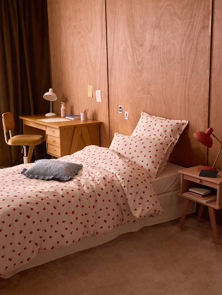 Housse de couette percale de coton 'lady apple' Rouge 3 - vertbaudet enfant 
