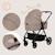 Poussette 3en1 greet avec nacelle, siège-auto astrid lite i-size, canopy upf50+ et accessoires Beige taupe+Black onyx 5 - vertbaudet enfant 
