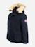 Parka hiver garçon à capuche Bleu foncé+Noir 2 - vertbaudet enfant 