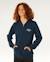 Sweat à capuche zippé hazey days garçon Bleu marine foncé+Denim délavé 6 - vertbaudet enfant 
