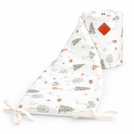 Tour de lit bébé réversible en gaze de coton forest Écru 1 - vertbaudet enfant 