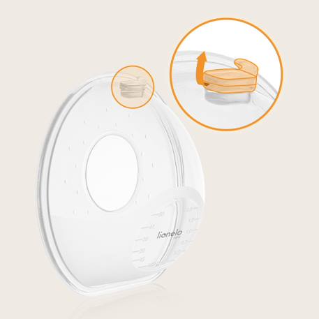 Lot de 2 collecteurs de lait milky simple 60 ml avec mesurette, stérilisables et sans bpa Transparent 6 - vertbaudet enfant 