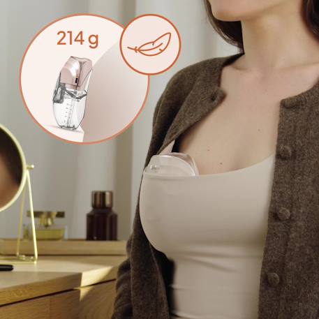 Tire-lait mains libres fidi free slim 3 phases avec 8 niveaux, autonomie 3 h et 4 téterelles Pink 4 - vertbaudet enfant 