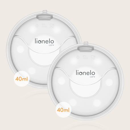 Lot de 2 collecteurs de lait milky plus 40 ml avec étui, forme anatomique et stérilisables Transparent 4 - vertbaudet enfant 