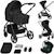 Poussette 3en1 greet avec nacelle, siège-auto astrid lite i-size, canopy upf50+ et accessoires Beige taupe+Black onyx 7 - vertbaudet enfant 