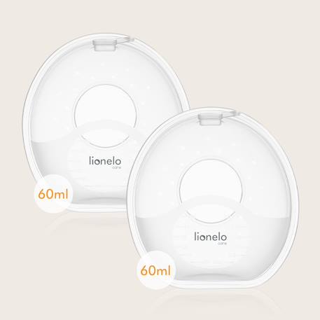 Lot de 2 collecteurs de lait milky simple 60 ml avec mesurette, stérilisables et sans bpa Transparent 4 - vertbaudet enfant 
