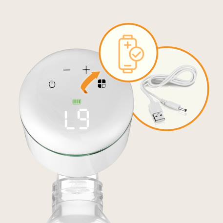 Tire-lait sans fil fidi plus 3 phases avec 9 niveaux, minuteur et autonomie 150 min Transparent 3 - vertbaudet enfant 