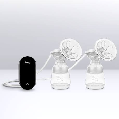Tire-lait électrique double twee go 2 phases avec 9 niveaux d’aspiration, 5 niveaux de massage et écran led Grey concrete 2 - vertbaudet enfant 