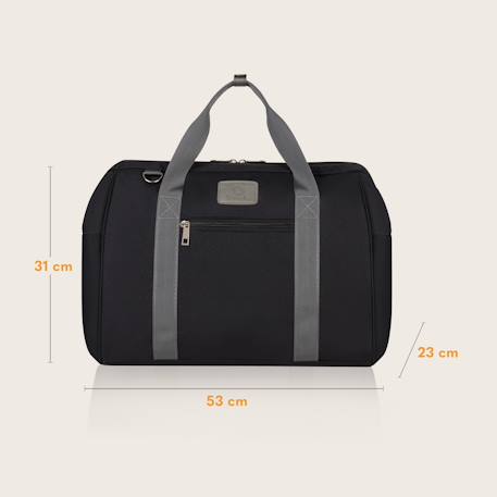 Sac à langer ida 20 l avec 2 poches isothermes, matelas à langer, trousse et fixation poussette Black onyx+Grey concrete 6 - vertbaudet enfant 