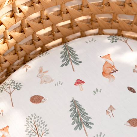 Drap housse couffin ovale forest Écru 4 - vertbaudet enfant 