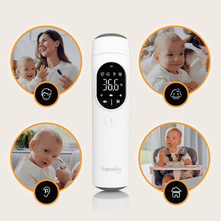 Thermomètre infrarouge sans contact feverscan avec mesure en 1 seconde, 4 modes et mémoire de 40 mesures White 3 - vertbaudet enfant 